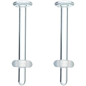 透明ピアス ガラスリテーナー 10G 2本セット 20G 18G 16G 14G 12G 10G 8G 透明ピアス ボデ…