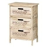 デザインチェスト/タンス 3段 木製 引き出し付き MIP-043NA ナチュラル