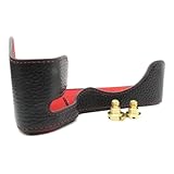 【ノーブランド】 革調 ケース 固定ネジ ×2本 ・ SONYとの互換性あり アルファ用 α7R Ⅴ α1 α7S Ⅲ α7 Ⅳ に適合 (= a7RV a1 a7SIII α7IV に適合) III IV V mark3 mark4 mark5 底部 保護 底面 開閉 ハーフ ジャケット カバー (黒) [並行輸入品]