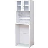 moca company Mirage 鏡面 ゴミ箱上ラック 幅60 コンセント付き 食器棚 キッチンラック レンジ台 ホワイト