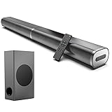 190W/125dB サウンドバー テレビ用 2.1CH Bluetooth5.0 スピーカー サブウーファー付き 6種EQモード 重低音