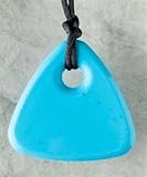 Teething Bling Turquoise Triangle Pendant Teether Necklace by Teething Bling