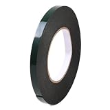 両面テープ 超強力 はがせる 厚手 屋外 車 長さ10m 厚さ1mm [幅10mm：ブラック] y4