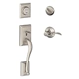 Addison Single Cylinder Handleset and Left Hand Accent Lever, Satin Nickel (F60 ADD 619 ACC LH) by S