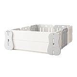 Ggumbi ベビーサークル 折りたたみ プレイヤード 8枚 セット FamilyGuard グレー