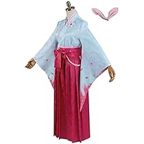 Amazon.co.jp: Lexx_cosさくら風 巫女風 サテン製着物 和服 髪