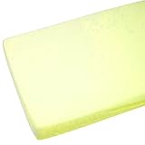 2x Crib Jersey Fitted Cradle Sheets Pram 100% Cotton 40x90cm Lemon by For-your-Little-One