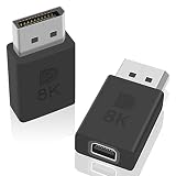 Poyiccot Mini DP to DisplayPort 延長アダプタ、8k DisplayPort オス- Mini Displayport メス変換アダプタ、DisplayPort 1.4 AV アダプタ対応Mini DP ミニディスプレイポート サンダーボルト【2個セッ】