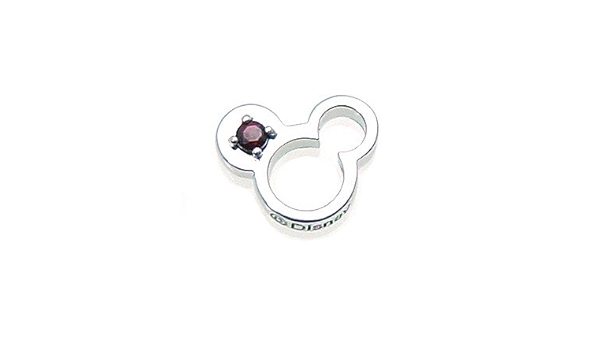 Amazon ディズニー ベビーリング ネックレス ペンダント ミッキー Disney 誕生石ガーネット 1月 ネックレス 通販