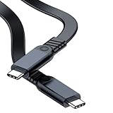 Type-C ケーブル 2M USB C to Cケーブル USB 3.2(Gen2) 10Gbps高速データ転送 PD対応 60W急速充電 フラット&フレキシブル設計 MacBook、LifeBook、Pixel、Galaxy、AQUOS等USB-C機種対応