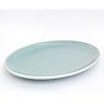 ７”プラター 楕円皿 青彩 中華食器 美濃焼 業務用 m50080045