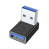 USB 3.0 アダプタ 90 度直角オス - メス カプラ コネクタ ラップトップ PC 用 USB 延長コンバータ USB 3.0 アダプタ 90 度オス - メス カプラ コネクタ