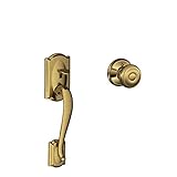 Camelot Front Entry Handle Georgian Interior Knob (Antique Brass) FE285 CAM 609 GEO [並行輸入品]