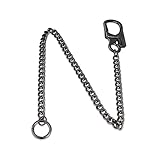 [Ahiller] 頑丈なウォレットチェーン [ダブルロックカラビナ ステンレススチールチェーン] ファインメンズキーチェーン パンツ 財布