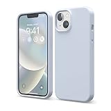 【elago】iPhone14 ケース シリコン カバー シンプル スマホケース 耐衝撃 アイフォンケース 薄型 スリム 衝撃吸収 シリコンケース ライトブルー