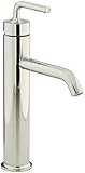 KOHLER K-14404-4A-SN Purist Tall Single-Control Lavatory Faucet, Vibrant Polished Nickel [並行輸入品]