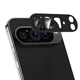ZXZone for Google Pixel 9 Pro カメラフィルム アルミ合金製＋AR高透過率強化ガラス ZXZone ピクセル9 Pro レンズ保護 カメラカバー レンズ保護 フィルム 防爆裂 ・耐衝撃・スクラッチ防止・露出オーバー防止・ケースに干涉なし（1枚） (Pixel 9 Pro, ブラック)