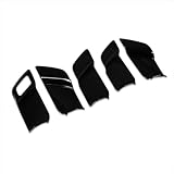 RUIQ トヨタ 新型 プリウス 60系 専用 内装 ステンレス フロント リア インナー ドアハンドル ガーニッシュ Toyota Prius 専用設計 (ピアノブラック)