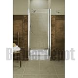 KOHLER K-702414-L-SH Fluence Frameless Pivot Shower Door, Bright Silver [並行輸入品]