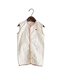 kukka　ja　puu　ガーゼスリーパー　日本製　80-100　エクリュ×ペールピンク