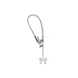 T&S Brass 5PR-4D00 Pre-Rinse Deck Mount Base 4-Inch Centers 6-Inch Wall Bracket by T&S Brass