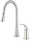 Danze D459022SS Antioch Snapback Single Handle Pull Down Kitchen Faucet, Stainless Steel [並行輸入品]