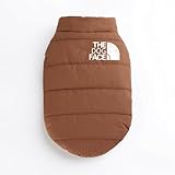 ペット服犬服秋冬 ベストダウンジャケット 防寒 洋服小型犬中型犬 無地コート かわいい フレンチブルドッグ 保温綿入れ 着脱簡単 暖かい 柔らかい 可愛い 小型犬 中型犬 大型犬 お散歩 服 （コーヒー）