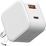 25W PD充電器 Type C 急速充電器充電器(Super Si搭載/2ポートUSB-A & USB-C/折り畳み式 小型急速充電器)