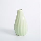 花瓶 陶器 花器 フラワーベース おしゃれ 生け花 ベース Flower Vase (グリーン)