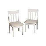 Gift Mark Children's Chair Set with Upholstered Seat, White [並行輸入品]