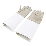 P Prettyia 作業用手袋　作業用グローブ　グローブ　持ち運び用　溶接用　ワークショップ用　修理用　革製手袋