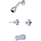 Olympia Faucets P-1250 Two Handle Tub/Shower Set, Chrome Finish [並行輸入品]