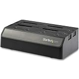 StarTech.com HDD/SSD スタンド/USB 3.1接続/4ベイ/2.5/3.5インチ SATA 1.0/2.0/3.0/ホットスワップ&トップローディング/USB-A/Cケーブル & ACアダプター付属/ハードドライブドッキングステーション/外付けハードディスク ドック SDOCK4U313