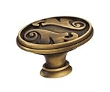 Jeffrey Alexander 1097SN Regency Floral Oval Knob, Nickel by Jeffrey Alexander