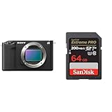 SONY(ソニー) Vlog用カメラ フルサイズ ミラーレス一眼カメラ ZV-E1 ボディ（レンズなし） ウィンドスクリーン付属 ブラック ZV-E1 B + SanDisk SDカード 64GB SDXC Class10 UHS-I V30 読取最大200MB/s SanDisk Extreme PRO SDSDXXU-064G-GHJIN 新パッケージ