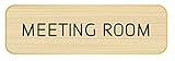 ドアプレート メタルプレート ドアサイン (MEETING ROOM, Gold/Black) Hansmare Aluminum Door Sign シンプル トイレ オフィス 部屋 表札 高級感