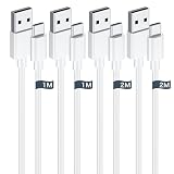 Cardill usb c ケーブル タイプc ケーブル 【1m/2m 各2本】 Type C 3A急速充電 QC3.0対応 急速充電 高耐久 高速データ転送 断線防止iPhone 16/15/ Galaxy/Sony Xperia Nintendo Switch/GoPro その他Android USB-C機器対応