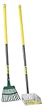 Flexrake 58W Small Scoop and Steel Rake Set with 36-Inch Cherry Stained Wood Handle [並行輸入品]