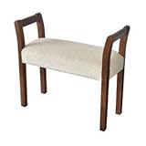 〔飛行船スタイル〕玄関スツール[ダークブラウン×ベージュ]