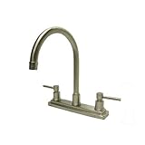 Kingston Brass KS8798DLLS Concord Twin Lever Handles 8-Inch Kitchen Faucet Less Sprayer, Satin Nicke