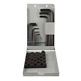 Metric, Sizes - 1.3mm thru 17mm - Ball Hex L, 13 Piece in metal case, L-Style, Hex Keys, Eklind (1 S