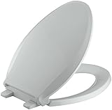 KOHLER K-4636-95 Cachet Quiet-Close with Grip-Tight Bumpers Elongated Toilet Seat, Ice Grey [並行輸入品]