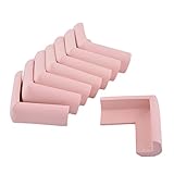 uxcell コーナークッション　コーナーガード　コーナーパッド　コーナーカバー エッジ カバー 保護 プロテクター 家庭用品 家具 キャビネット　プロテクション　クッション 気泡ゴム製 ピンク 8個