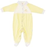 Baby's Own 足つき カバーオール 60cm イエロー パイル 503485