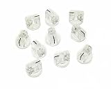 KAISH 10pcs Clear Guitar AMP Effect Pedal Knobs Pointer Knob with Set Screw Transparent [並行輸入品]