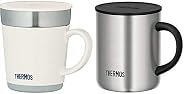 サーモス 保温マグカップ 350ml ホワイト JDC-351WH & 真空断熱マグカップ ステンレス 350ml JDG-350 S【セッ
