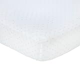 Carter's Cotton Sateen Crib Sheet Turquoise Stars 52 x 28 [並行輸入品]