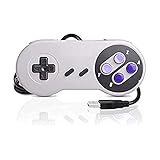 コントローラー 有線 PC ゲームパッド USB接続 遅延なし 高耐久ボタン 人間工学 簡単接続 軽量設計 for Windows/SwitchPC/MACコントローラーと互換性 有線USB ゲームパッド for snes ゲーム対応 (ホワイト)