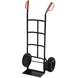 スチール製キャリーカート 黒 耐荷重約180kg スチール 二輪 2輪 台車 キャリー カート 運搬 物流 ハンドカート 丁稚台車 二輪運搬車 二輪台車 二輪車 2輪車 手押し台車 ツールカート 業務用台車 運搬台車 運搬機 倉庫 工場 業務用 軽量