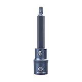 Demiawaking トルクスネジ用ビット 多角ドライバービット 1/2"100mm M6-H16 1個入り M6